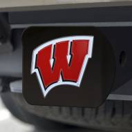 Wisconsin Badgers Black Color Hitch Cover