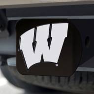 Wisconsin Badgers Black Matte Hitch Cover
