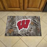 Wisconsin Badgers Camo Scraper Door Mat