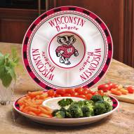 Wisconsin Badgers Ceramic Chip and Dip Serving Dish