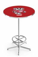 Wisconsin Badgers Chrome Bar Table with Foot Ring