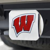 Wisconsin Badgers Chrome Color Hitch Cover