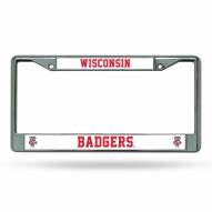 Wisconsin Badgers Chrome License Plate Frame