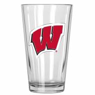 Wisconsin Badgers College 16 Oz. Pint Glass 2-Piece Set