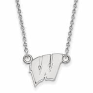 Wisconsin Badgers Sterling Silver Small Pendant Necklace