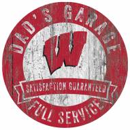Wisconsin Badgers Dad's Garage Sign