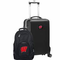 Wisconsin Badgers Deluxe 2-Piece Backpack & Carry-On Set