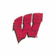 Wisconsin Badgers Distressed Logo Cutout Sign