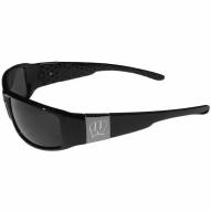 Wisconsin Badgers Etched Chrome Wrap Sunglasses
