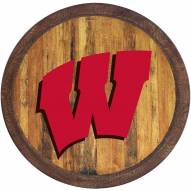Wisconsin Badgers "Faux" Barrel Top Sign