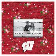 Wisconsin Badgers Floral 10" x 10" Picture Frame
