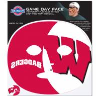 Wisconsin Badgers Game Face Temporary Tattoo
