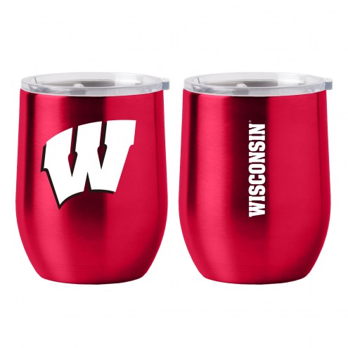 Wisconsin Badgers 16 oz. Gameday Curved Beverage Glass