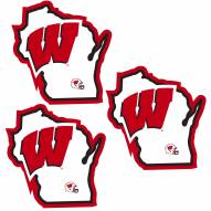 Wisconsin Badgers Home State Decal - 3 Pack