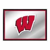 Wisconsin Badgers Horizontal Framed Mirrored Wall Sign