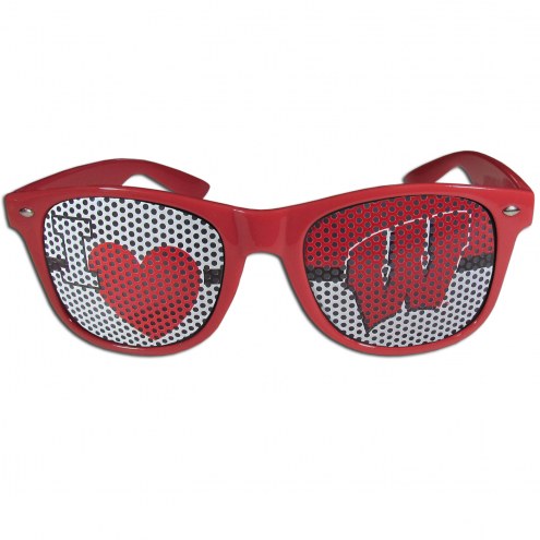 Wisconsin Badgers I Heart Game Day Shades