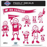 Wisconsin Badgers Large Family Decal Set