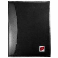 Wisconsin Badgers Leather and Canvas Padfolio