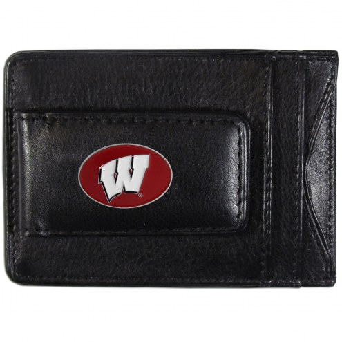 Wisconsin Badgers Leather Cash & Cardholder