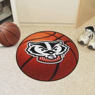 Wisconsin Badgers Logo Basketball Mat