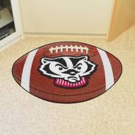 Wisconsin Badgers Logo Football Floor Mat