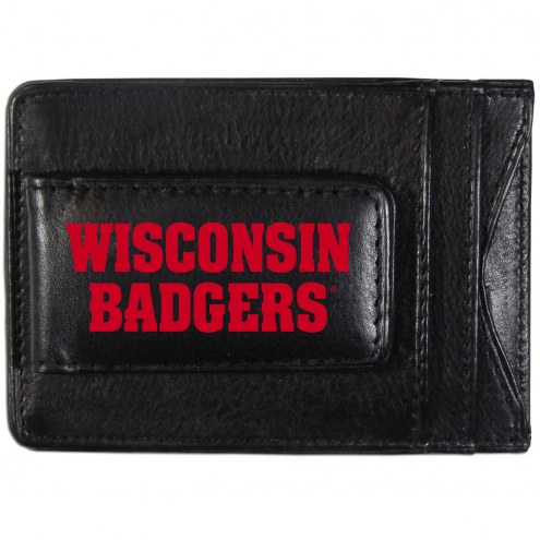 Wisconsin Badgers Logo Leather Cash and Cardholder