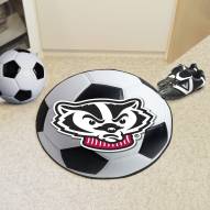 Wisconsin Badgers Logo Soccer Ball Mat