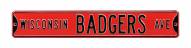 Wisconsin Badgers NCAA Embossed Street Sign