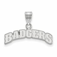 Wisconsin Badgers Sterling Silver Medium Pendant