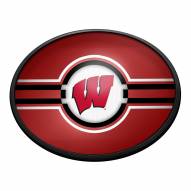 Wisconsin Badgers Oval Slimline Lighted Wall Sign