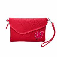 Wisconsin Badgers Pebble Fold Over Purse