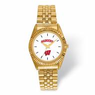 Wisconsin Badgers Pro Gold Tone Gents Watch