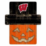 Wisconsin Badgers Pumpkin Cutout with Stake