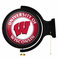Wisconsin Badgers Round Rotating Lighted Wall Sign