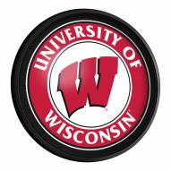 Wisconsin Badgers Round Slimline Lighted Wall Sign
