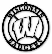 Wisconsin Badgers Silhouette Logo Cutout Door Hanger