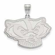 Wisconsin Badgers Sterling Silver Large Pendant