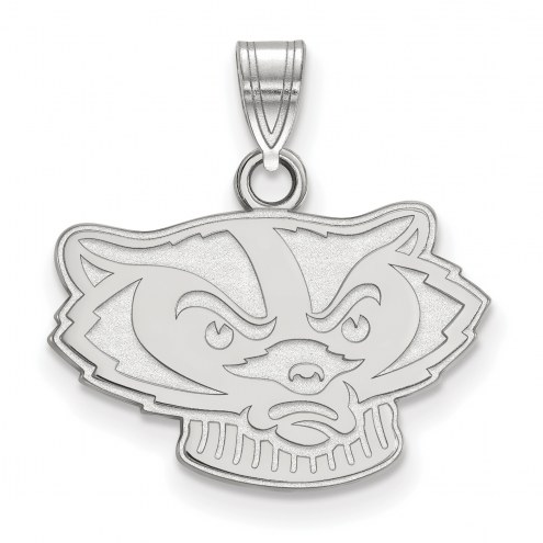 Wisconsin Badgers Sterling Silver Small Pendant