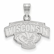 Wisconsin Badgers Sterling Silver Small Pendant