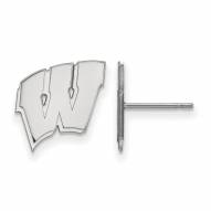 Wisconsin Badgers Sterling Silver Small Post Earrings