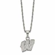 Wisconsin Badgers Stainless Steel Pendant Necklace
