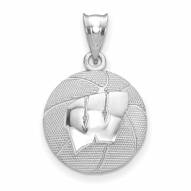 Wisconsin Badgers Sterling Silver Basketball Pendant