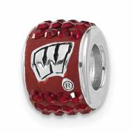 Wisconsin Badgers Sterling Silver Charm Bead