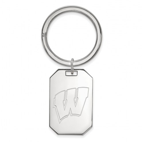 Wisconsin Badgers Sterling Silver Key Chain