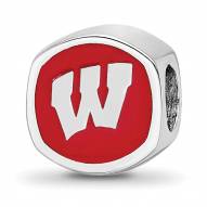 Wisconsin Badgers Sterling Silver Logo Bead