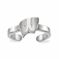 Wisconsin Badgers Sterling Silver Toe Ring