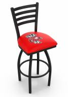 Wisconsin Badgers NCAA Swivel Bar Stool with Ladder Style Back