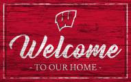 Wisconsin Badgers Team Color Welcome Sign