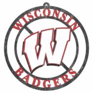 Wisconsin Badgers Team Logo Cutout Door Hanger