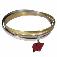 Wisconsin Badgers Tri-color Bangle Bracelet
